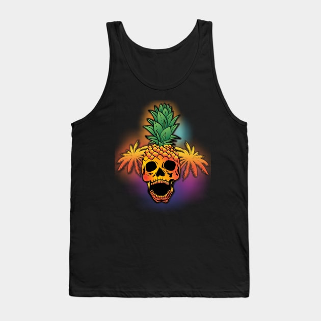 Pineapple Skull Tank Top by stuff101